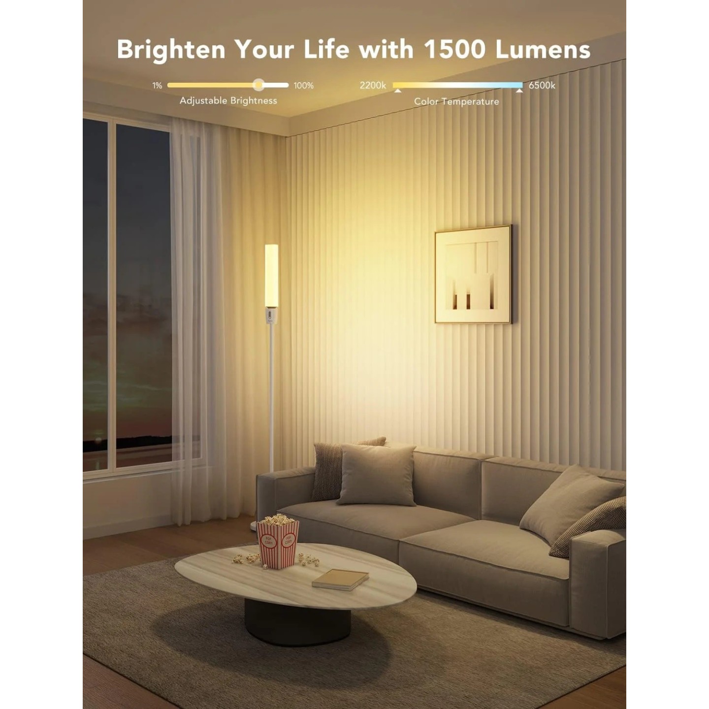 Govee Lamp Floor Smart RGBICWW - H6078 - Cylinder Floor Lamp — Buy in Cyprus with Fast Delivery
