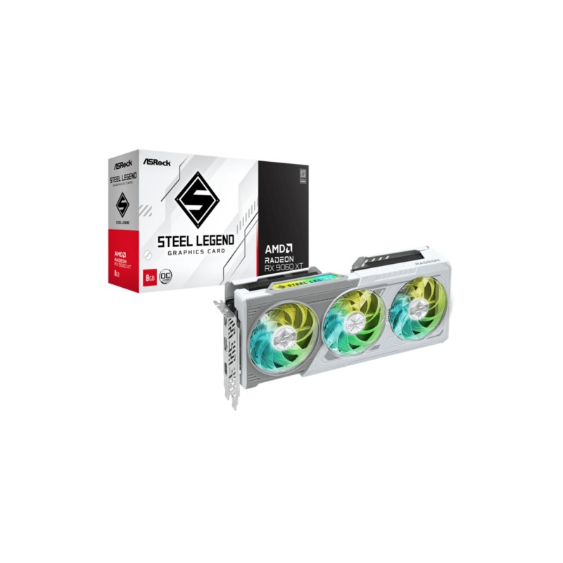 Buy ASRock Radeon RX 9060 XT Steel Legend OC - 8GB GDDR6, 3320 MHz Boost, PCIe 5... in Cyprus, Nicosia, Limassol, Larnaka, Pafos