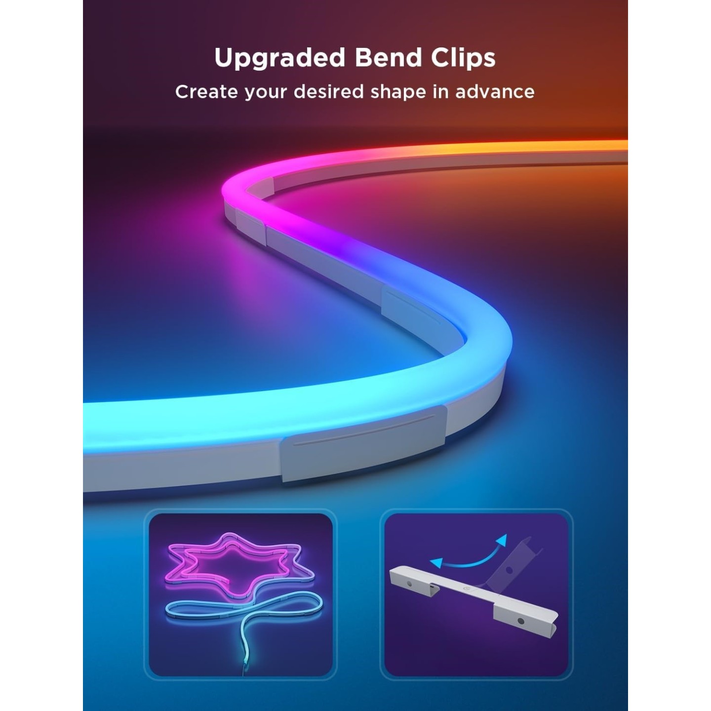 Govee Gaming Wall Neon Rope Light - H10D2 - 2 Clips White (5pcs) — Buy in Cyprus with Fast Delivery