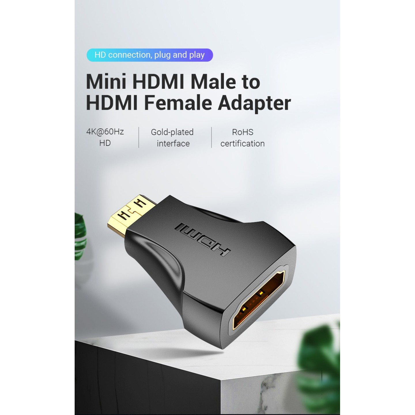 Vention HDMI Adaptor - AISB0 - Female to Mini HDMI Male — Buy in Cyprus with Fast Delivery