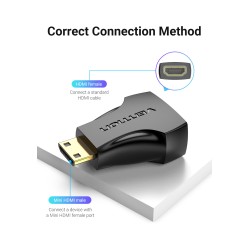 Buy Vention HDMI Adaptor - AISB0 - Female to Mini HDMI Male in Cyprus, Nicosia, Limassol, Larnaka, Pafos
