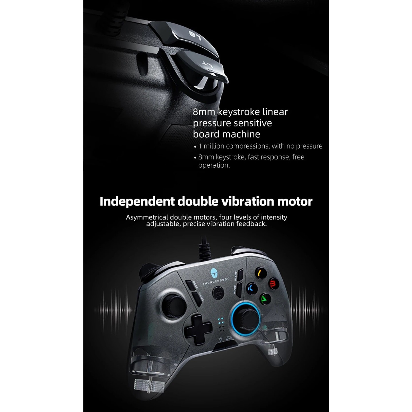 Thunderobot G30 Wired Vibration Gamepad for PC & Switch (Boxed) — Buy in Cyprus with Fast Delivery