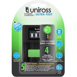 Buy Uniross Ultra Fast Charger 1hour for AA AAA - UCU005 - Ultra Fast Charger 1h... in Cyprus, Nicosia, Limassol, Larnaka, Pafos