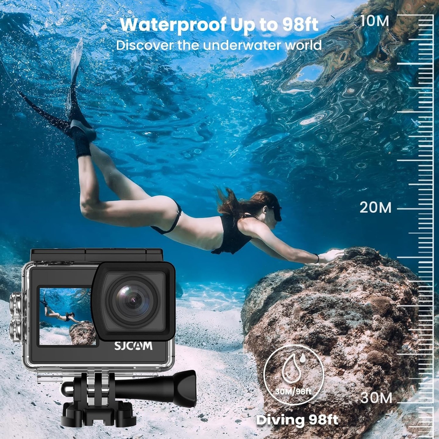 SJCAM Dual Screen WiFi Action Camera 4K30FPS 16MP - SJ4000 - Dual Screen, WiFi, 4K30FPS, 16MP