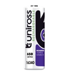 Buy Uniross Lithium Rechargeable Battery - RCR123A - Lithium Rechargeable Batter... in Cyprus, Nicosia, Limassol, Larnaka, Pafos