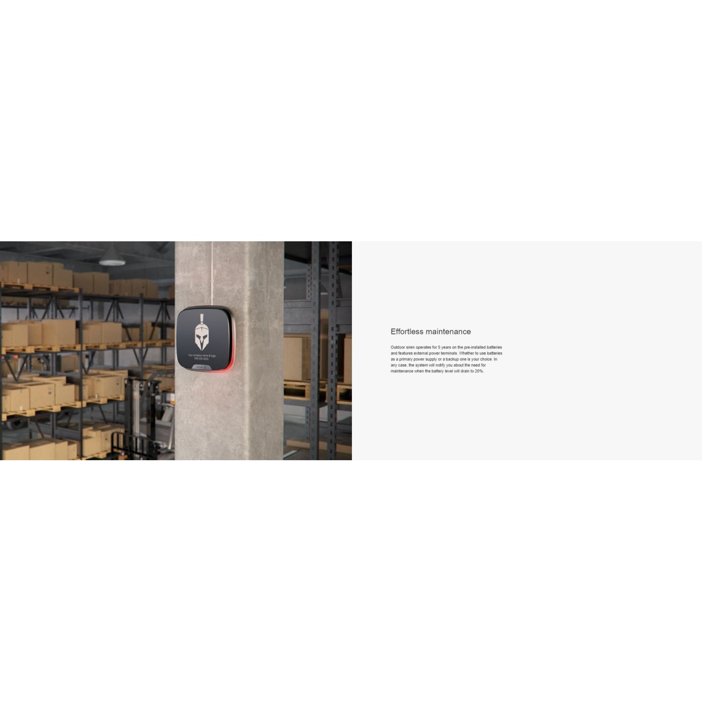 AJAX StreetSiren - Wireless Outdoor DoubleDeck White — Buy in Cyprus with Fast Delivery