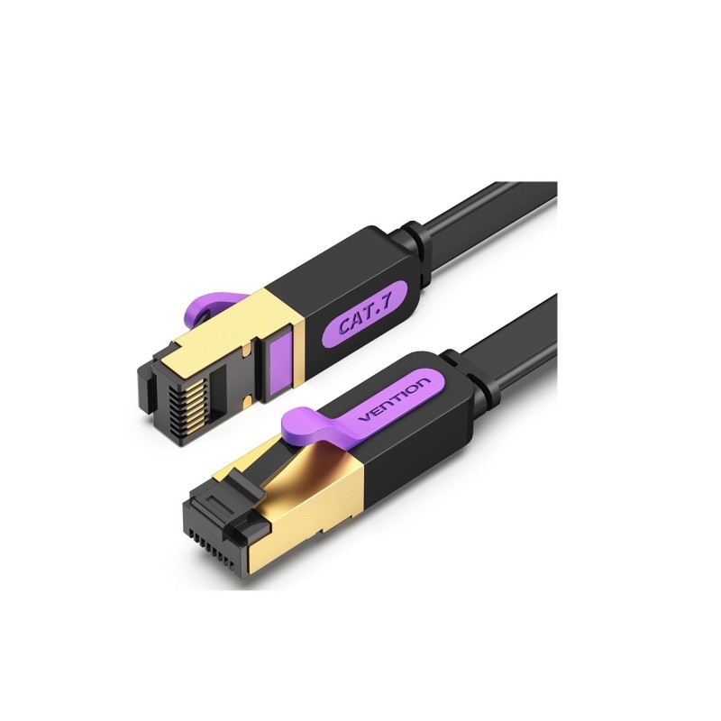 Buy Vention Network Cable - ICABI - CAT7 Flat 3.0m Black in Cyprus, Nicosia, Limassol, Larnaka, Pafos
