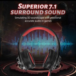Buy Edifier Hecate - G4 - 7.1 USB-Audio Gaming Headset Black Red in Cyprus, Nicosia, Limassol, Larnaka, Pafos