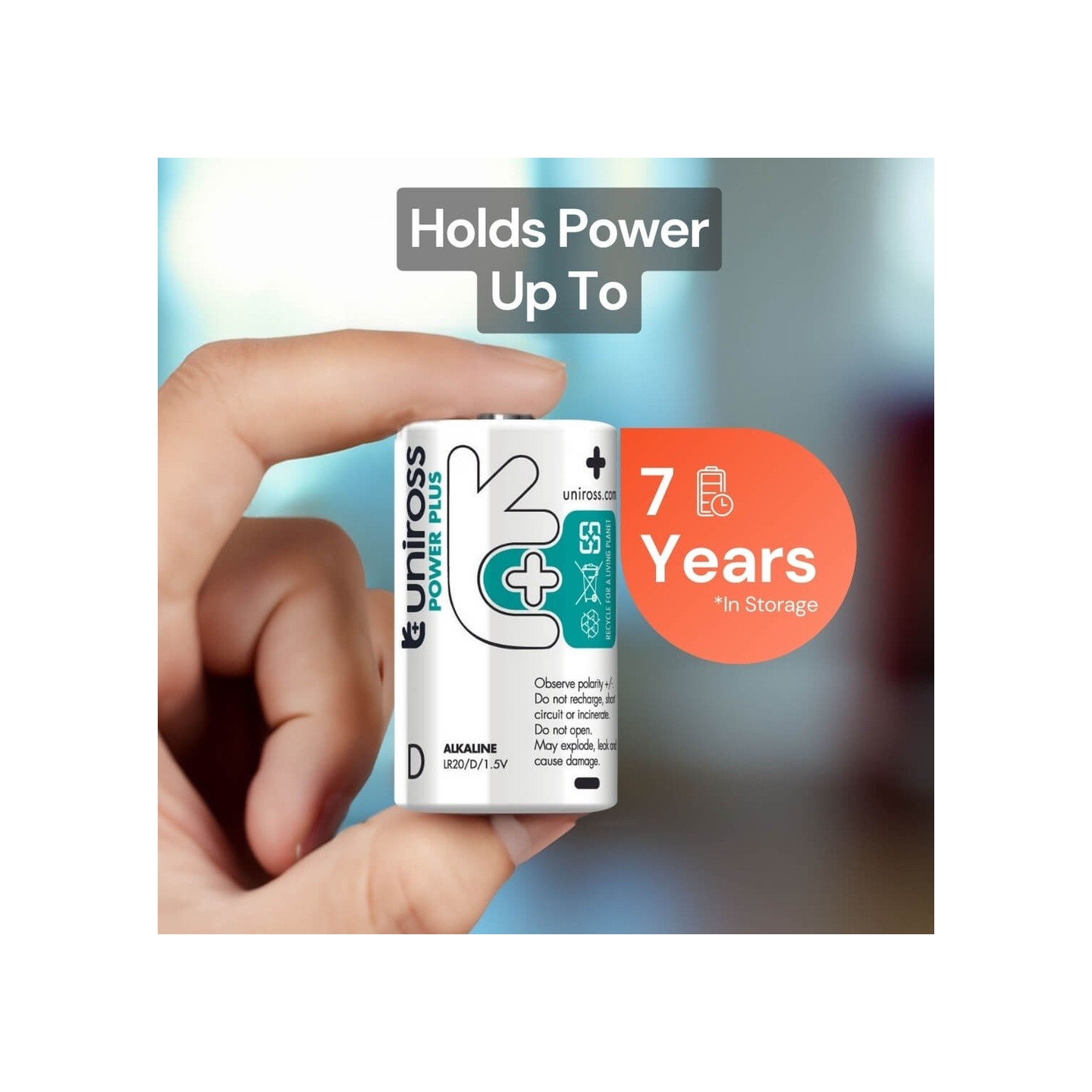 Uniross Alkaline D Power Plus Batteries - 2 Pcs (New) — Buy in Cyprus with Fast Delivery