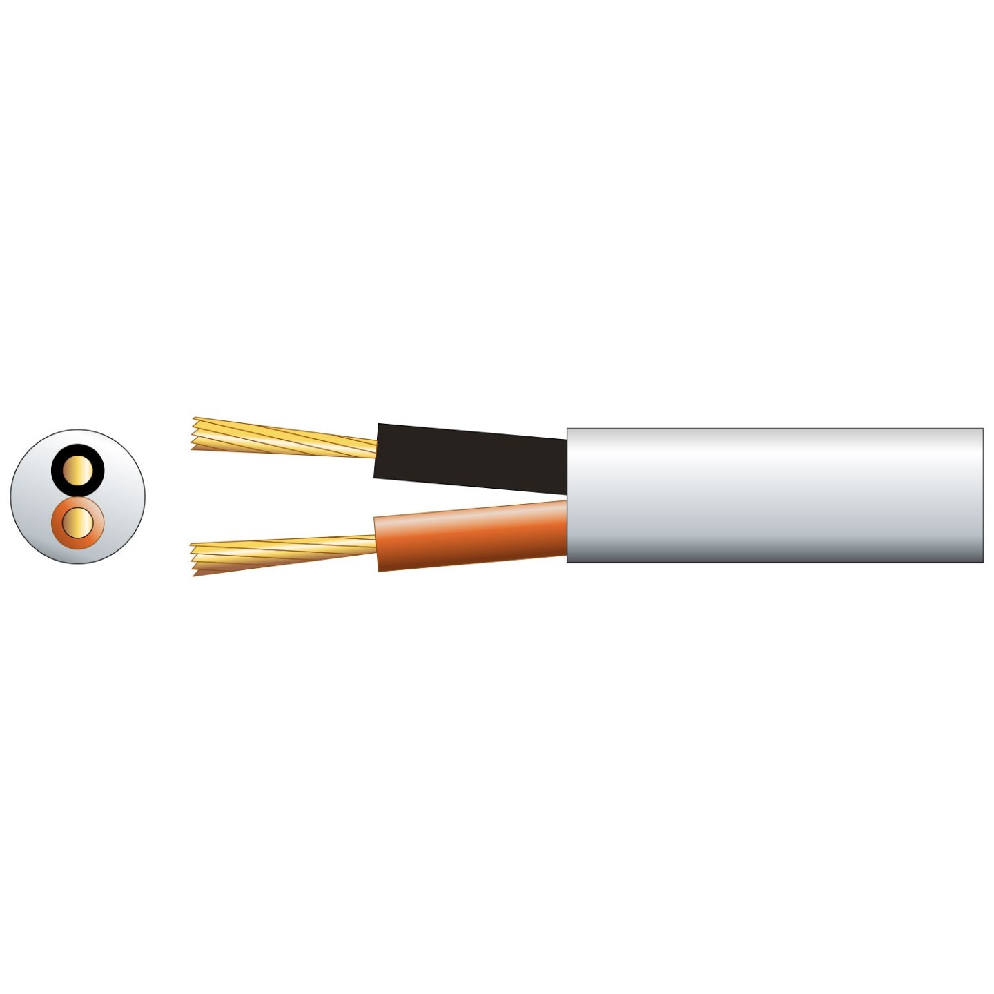 Mercury Speaker Cable - 801.817UK - Double Insulated 2x1.15mm White 100m — Buy in Cyprus with Fast Delivery