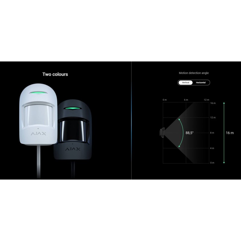 Buy AJAX FIBRA CombiProtect White - Requires License in Cyprus, Nicosia, Limassol, Larnaka, Pafos