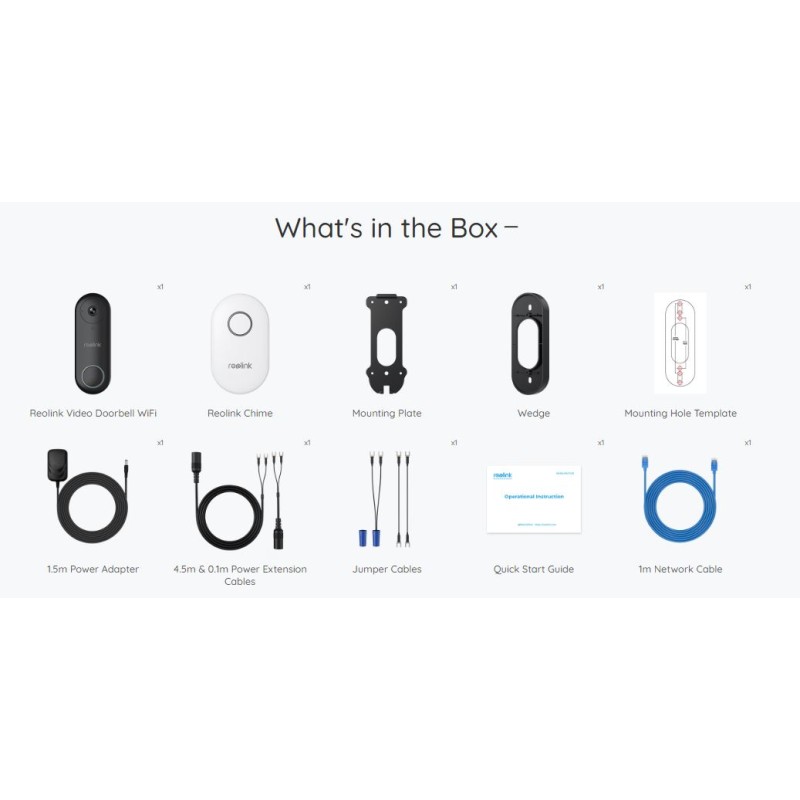 Buy Reolink Video Doorbell - WIFI 4MP in Cyprus, Nicosia, Limassol, Larnaka, Pafos