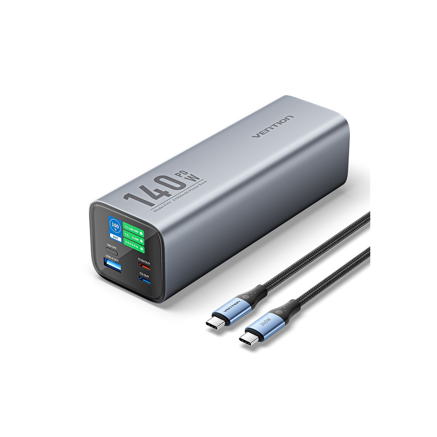 Vention Powerbank 27000mAh 140W 3xUSBC+USB-A - FHVH0 - 27000mAh 140W 3xUSBC+USB-A — Buy in Cyprus with Fast Delivery