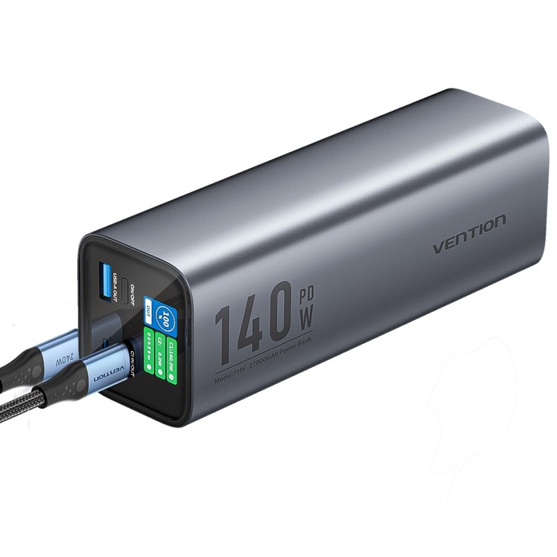 Buy Vention Powerbank 27000mAh 140W 3xUSBC+USB-A - FHVH0 - 27000mAh 140W 3xUSBC+... in Cyprus, Nicosia, Limassol, Larnaka, Pafos