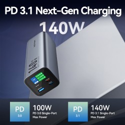 Buy Vention Powerbank 27000mAh 140W 3xUSBC+USB-A - FHVH0 - 27000mAh 140W 3xUSBC+... in Cyprus, Nicosia, Limassol, Larnaka, Pafos