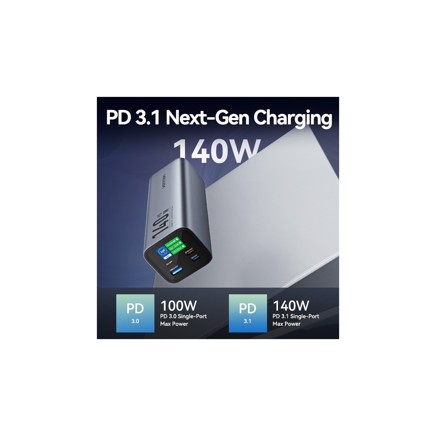 Vention Powerbank 27000mAh 140W 3xUSBC+USB-A - FHVH0 - 27000mAh 140W 3xUSBC+USB-A — Buy in Cyprus with Fast Delivery