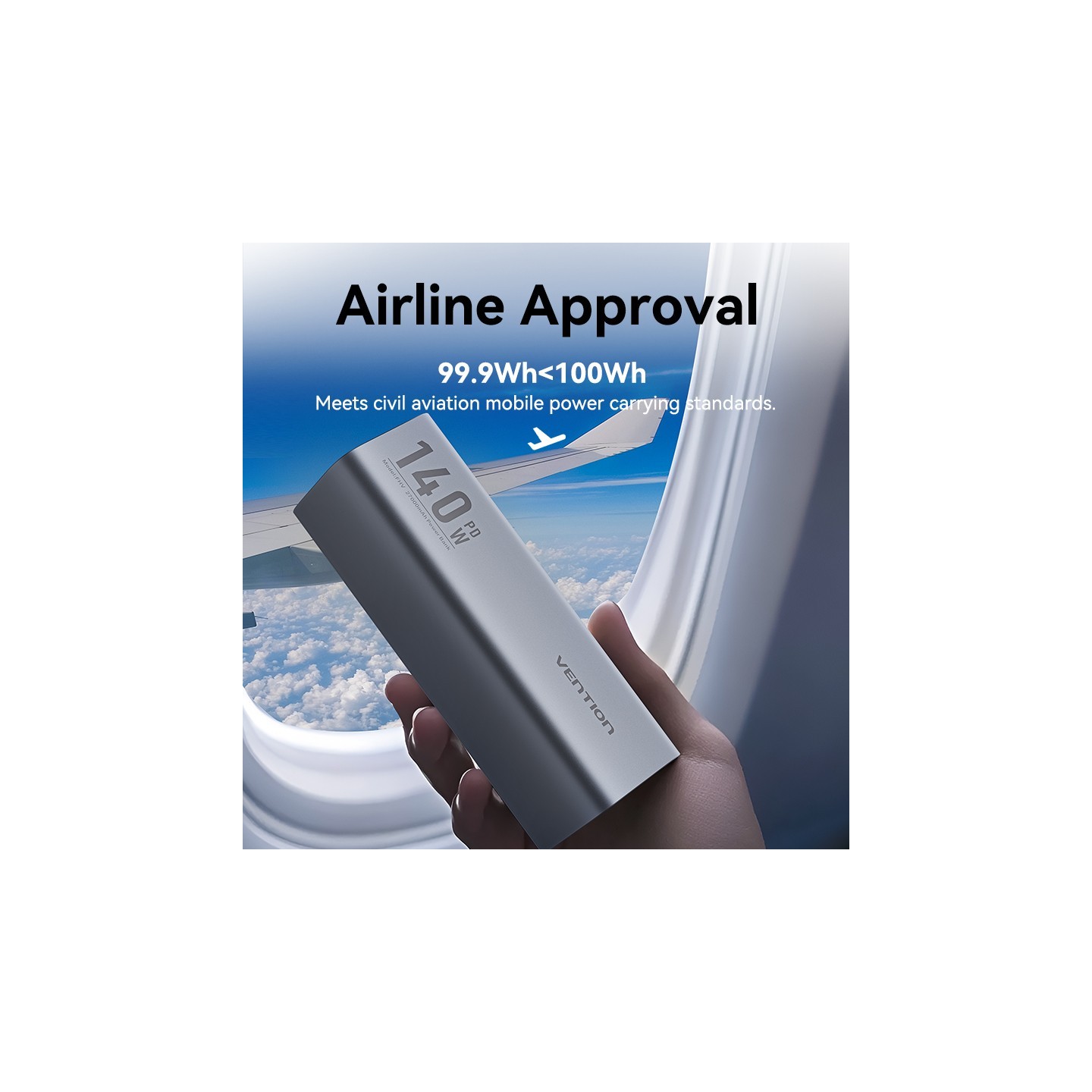 Vention Powerbank 27000mAh 140W 3xUSBC+USB-A - FHVH0 - 27000mAh 140W 3xUSBC+USB-A — Buy in Cyprus with Fast Delivery