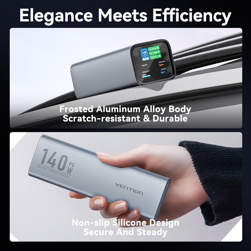 Buy Vention Powerbank 27000mAh 140W 3xUSBC+USB-A - FHVH0 - 27000mAh 140W 3xUSBC+... in Cyprus, Nicosia, Limassol, Larnaka, Pafos