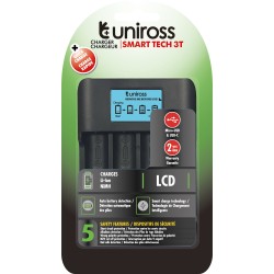 Buy Uniross Smart Tech Fast Charger for NiMH and Lithium Batteries - UCX007 - Sm... in Cyprus, Nicosia, Limassol, Larnaka, Pafos