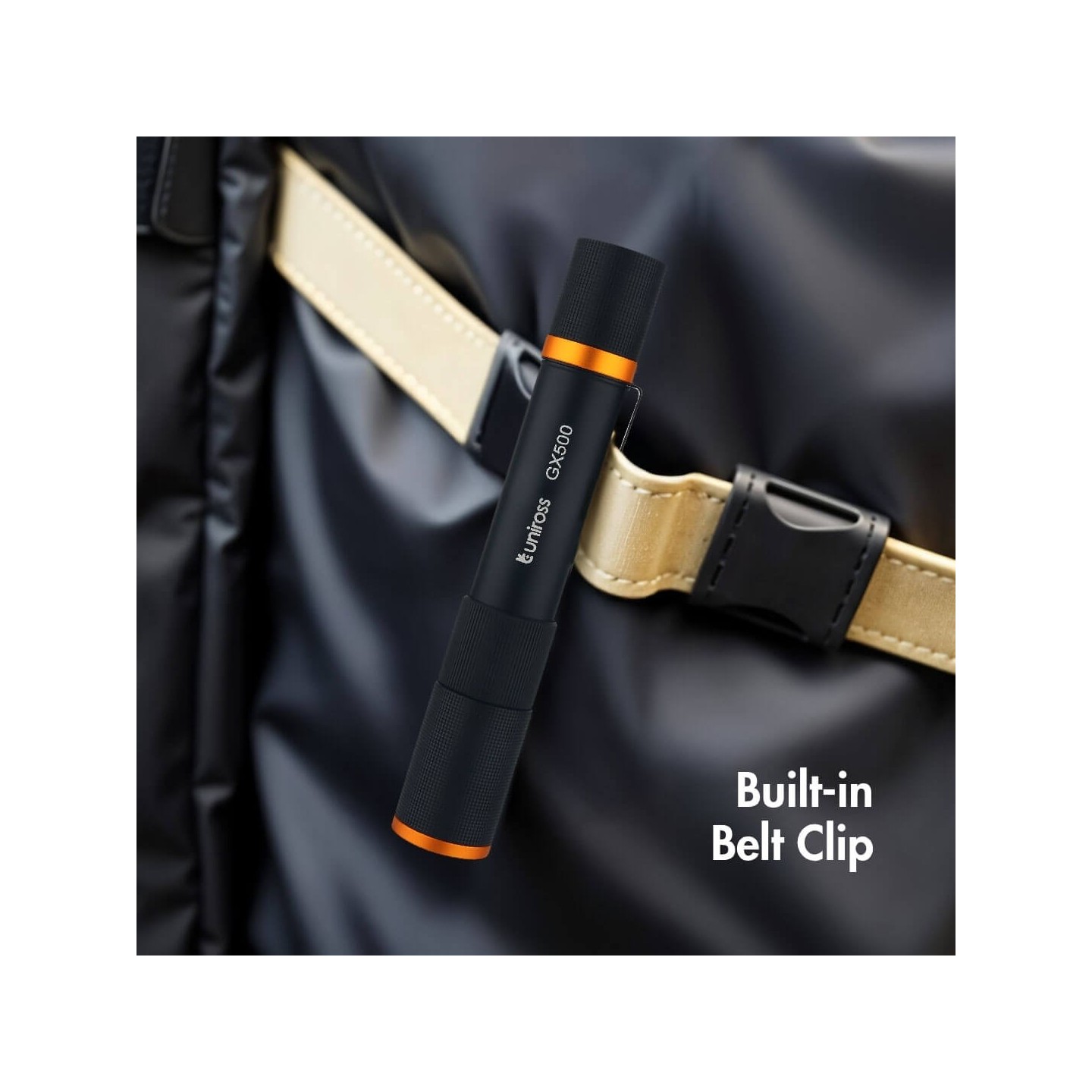 Uniross USB Rechargeable Torch - GX500 - IP44 Waterproof Aluminium 1000 lumens 140m Beam 120hrs Battery