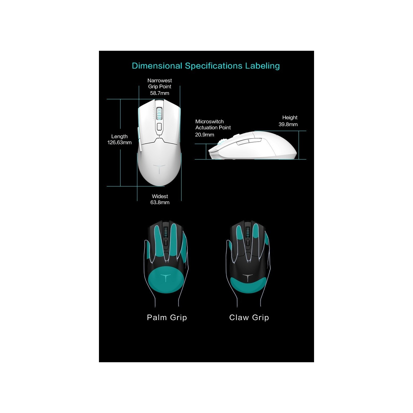 Thunderobot ML602 SE Wireless Gaming Mouse - PAW3104 8000DPI - White (Boxed) — Buy in Cyprus with Fast Delivery