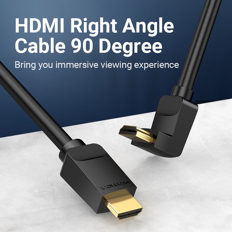 Buy Vention HDMI Cable - AARBG - Right Angle 90 Degrees 1.5m in Cyprus, Nicosia, Limassol, Larnaka, Pafos