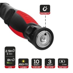 Buy Rexer Work Lamp - RX9060 - 450lm 270d Swivel Dimmable Magnet Hook USB in Cyprus, Nicosia, Limassol, Larnaka, Pafos