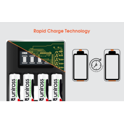 Buy Uniross UCU005A Ultra Fast Charger 1hr for AA AAA Incl 4xAA 2700 Batteries in Cyprus, Nicosia, Limassol, Larnaka, Pafos