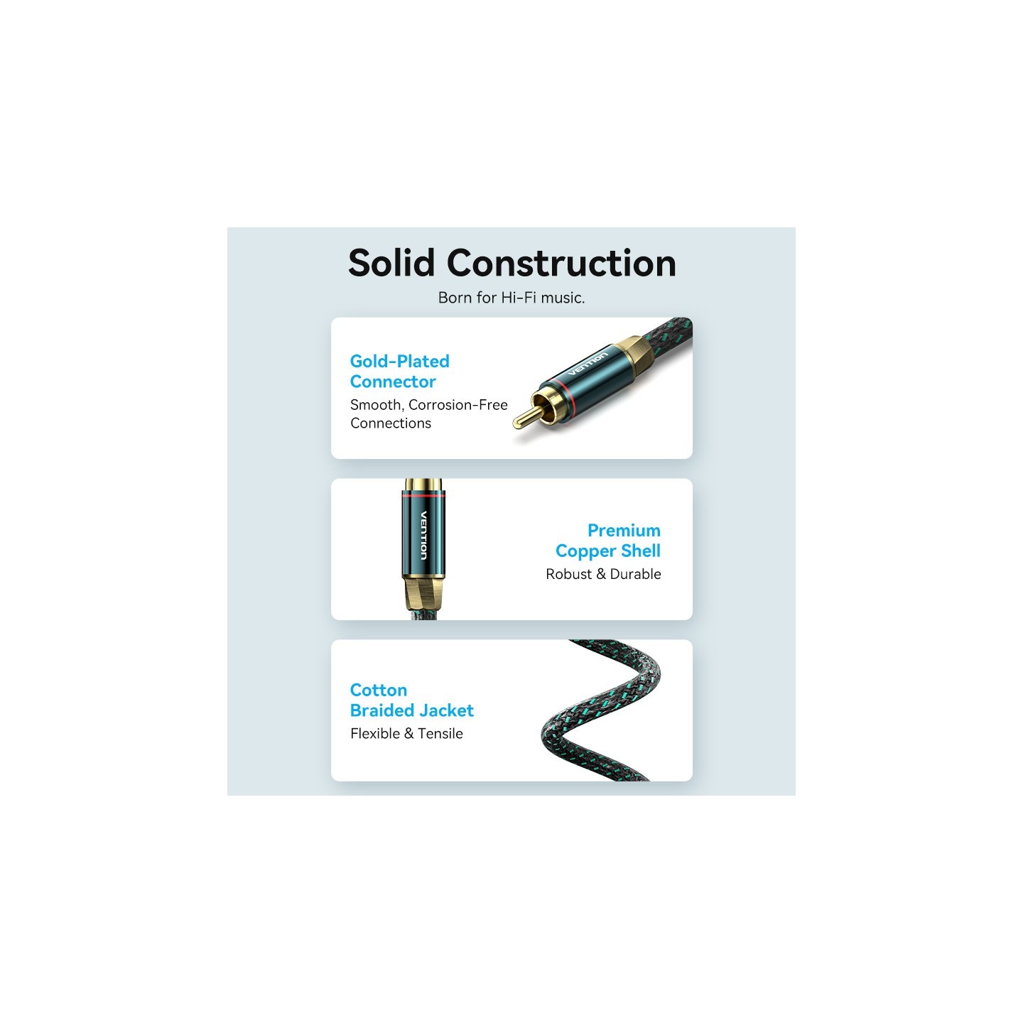 Vention AUDIO Digital Coaxial RCA Cable - BCTGH - 2.0m — Buy in Cyprus with Fast Delivery