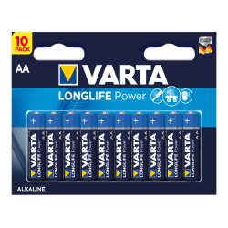 Buy Varta Alkaline AA 10pcs Longlife Power - AA 10pcs Longlife Power in Cyprus, Nicosia, Limassol, Larnaka, Pafos