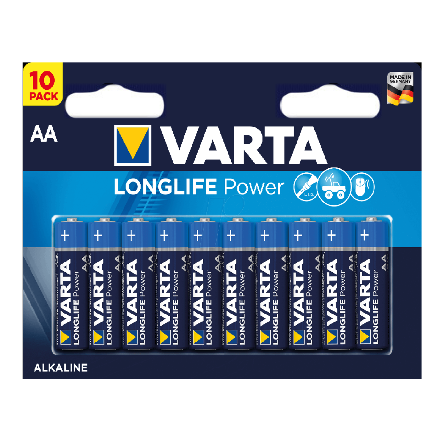 Varta Alkaline AA 10pcs Longlife Power - AA 10pcs Longlife Power — Buy in Cyprus with Fast Delivery