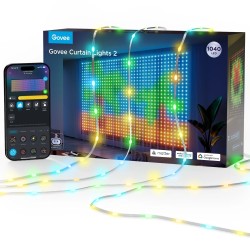 Buy Govee LED Curtain Lights - H70B4 - 2 WiFi & BT RGBIC 3mx2.0m IP65 (EU) in Cyprus, Nicosia, Limassol, Larnaka, Pafos