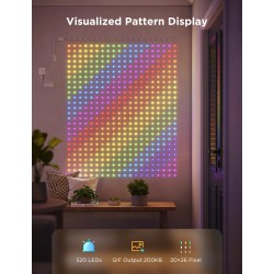 Buy Govee LED Curtain Lights - H70B4 - 2 WiFi & BT RGBIC 3mx2.0m IP65 (EU) in Cyprus, Nicosia, Limassol, Larnaka, Pafos