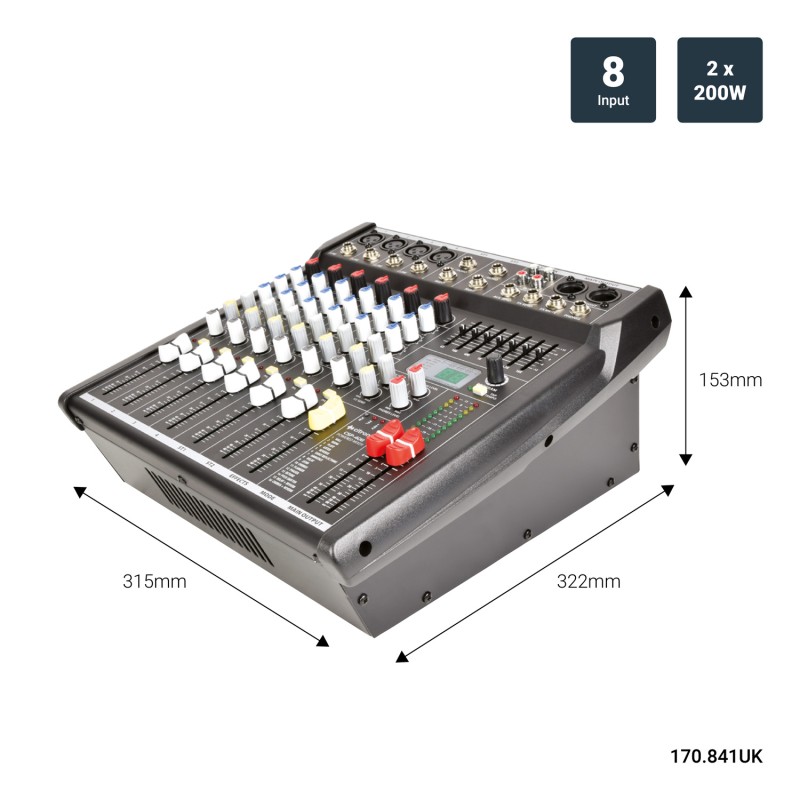 Buy Citronic 8 Channel Mixer & Amplifier - CSP408 - 400W with DSP 170.841UK in Cyprus, Nicosia, Limassol, Larnaka, Pafos