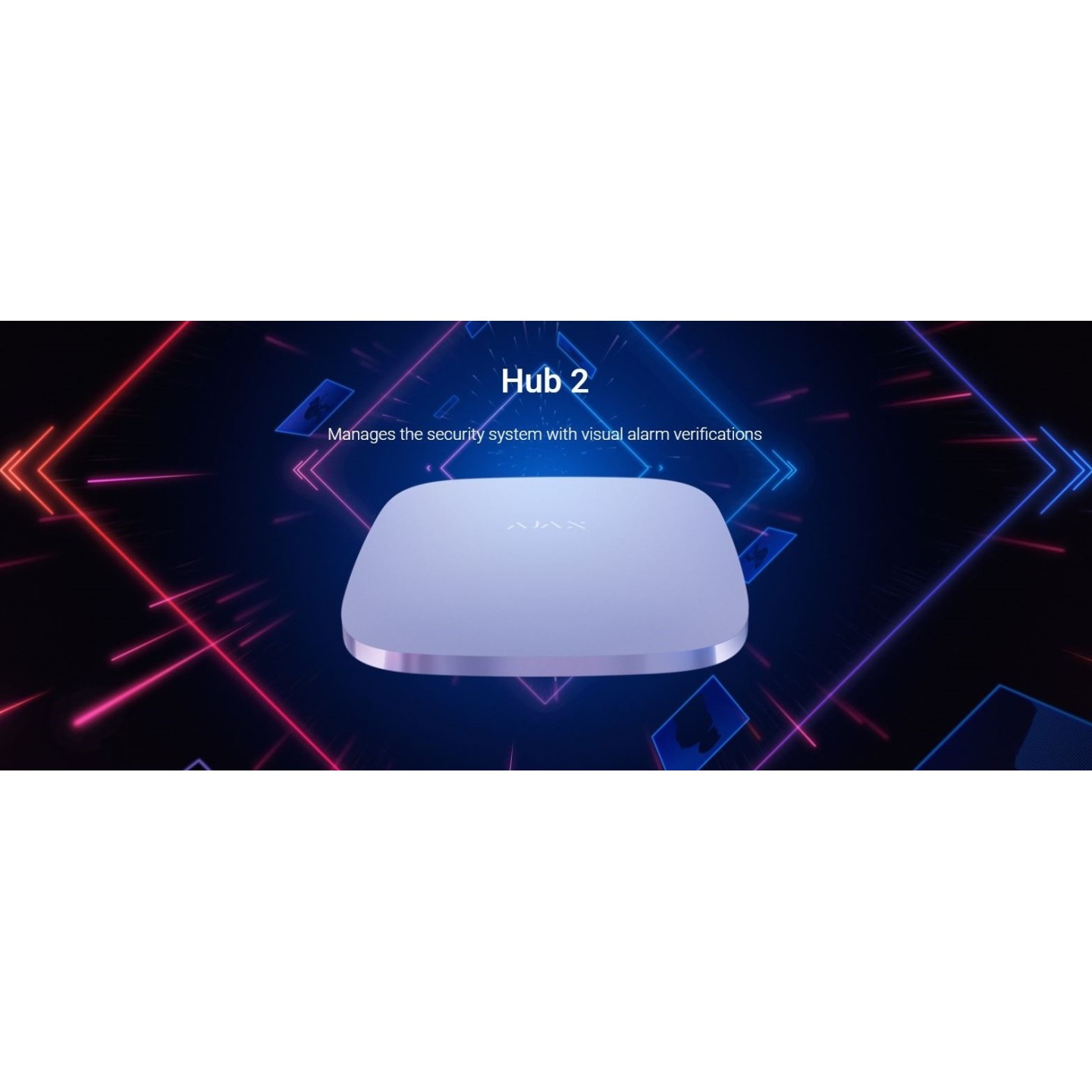 AJAX TCP-IP GSM Alarm - Hub2 - Supports PIR With Video Verification White — Buy in Cyprus with Fast Delivery