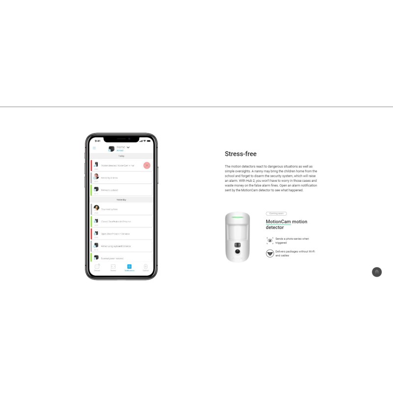 Buy AJAX TCP-IP GSM Alarm - Hub2 - Supports PIR With Video Verification White in Cyprus, Nicosia, Limassol, Larnaka, Pafos