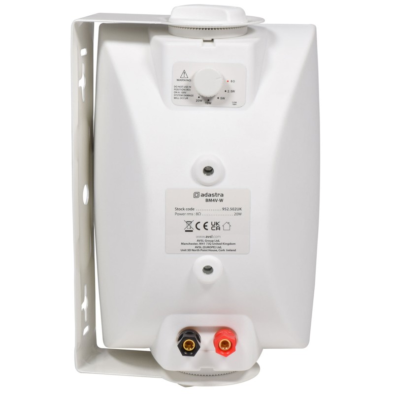 Buy Adastra Onwall Indoor Speaker 4'' 20W White 952.502UK - BM4V-W 100V - Onwall... in Cyprus, Nicosia, Limassol, Larnaka, Pafos