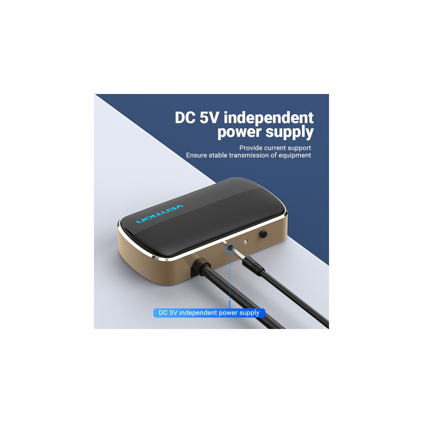 Vention VGA Splitter - DBABF - 2-Port with Power & VGA Cable 1.0m — Buy in Cyprus with Fast Delivery
