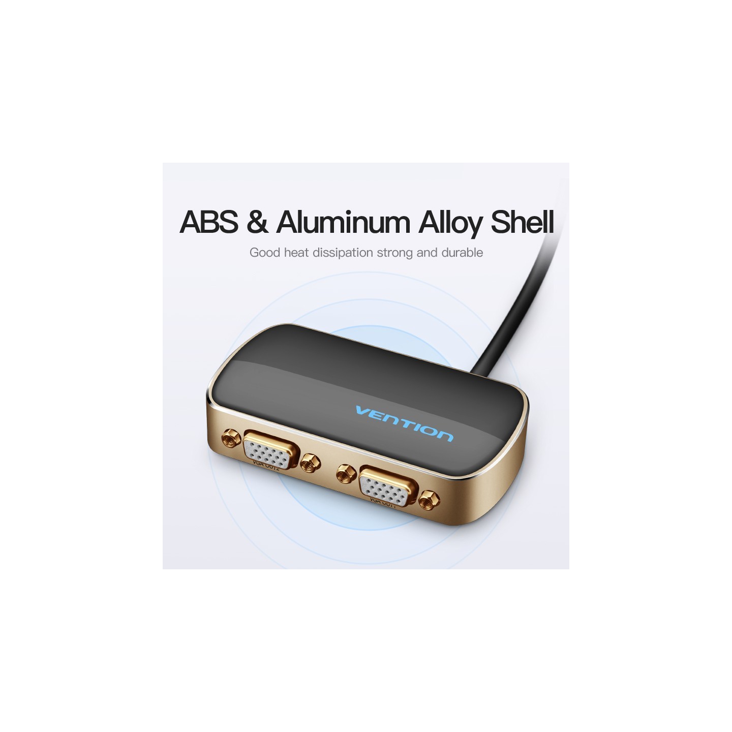 Vention VGA Splitter - DBABF - 2-Port with Power & VGA Cable 1.0m — Buy in Cyprus with Fast Delivery