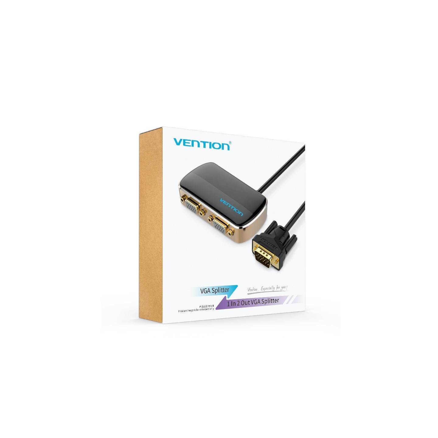 Vention VGA Splitter - DBABF - 2-Port with Power & VGA Cable 1.0m — Buy in Cyprus with Fast Delivery