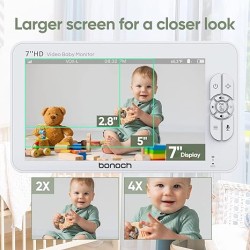 Buy Bonoch Portable Baby Monitor - BBM03 - 7'' PTZ Camera + Audio No WiFi in Cyprus, Nicosia, Limassol, Larnaka, Pafos