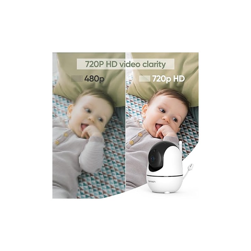 Buy Bonoch Portable Baby Monitor - BBM03 - 7'' PTZ Camera + Audio No WiFi in Cyprus, Nicosia, Limassol, Larnaka, Pafos