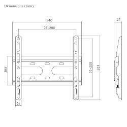 Buy Brateck TV Mount - KL31-22F - 20x20 Fixed in Cyprus, Nicosia, Limassol, Larnaka, Pafos