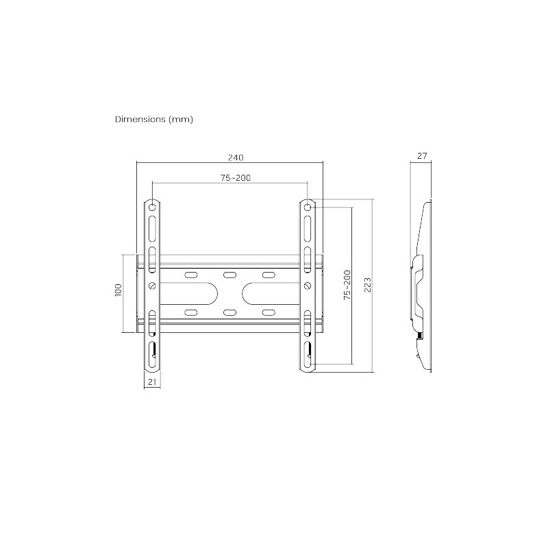 Buy Brateck TV Mount - KL31-22F - 20x20 Fixed in Cyprus, Nicosia, Limassol, Larnaka, Pafos