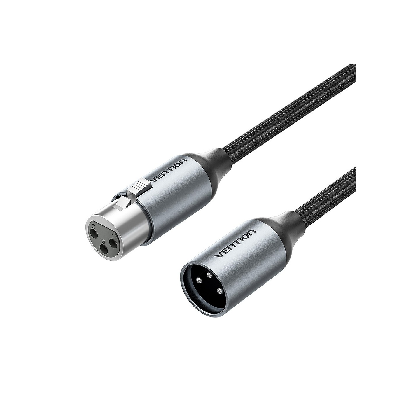 Vention AUDIO XLR M-F Cable - BKHHJ - Braided-Metal 5.0m — Buy in Cyprus with Fast Delivery