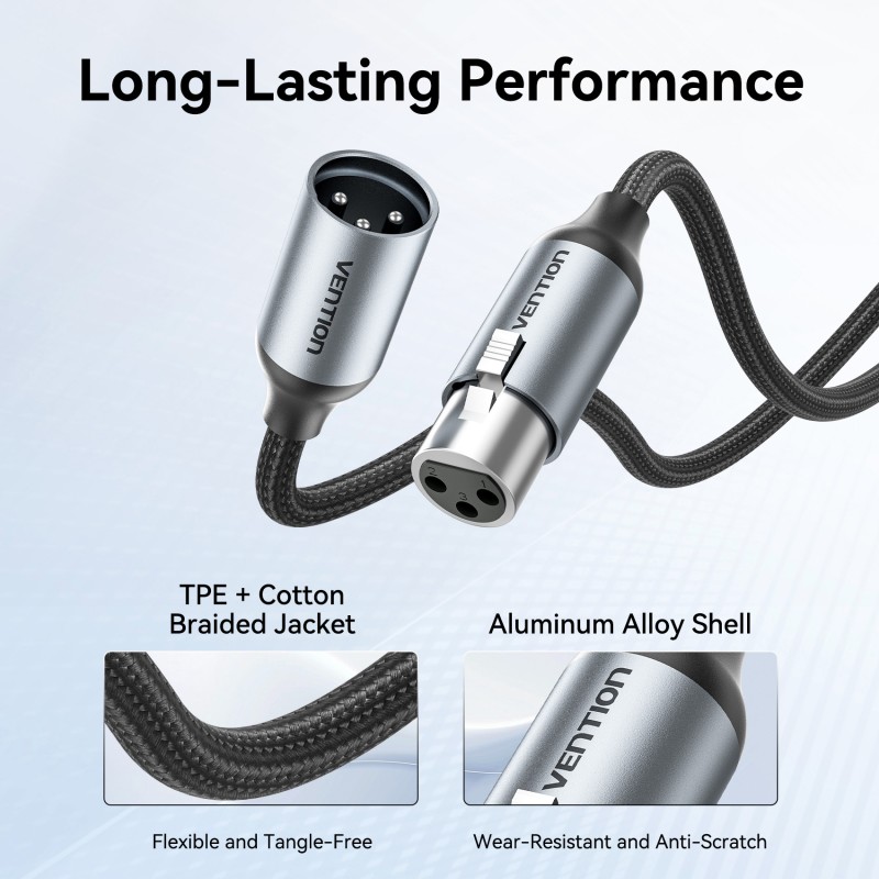 Buy Vention AUDIO XLR M-F Cable - BKHHJ - Braided-Metal 5.0m in Cyprus, Nicosia, Limassol, Larnaka, Pafos
