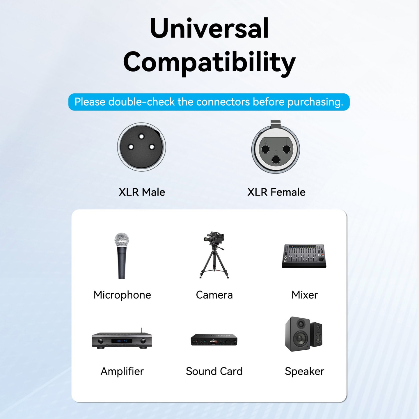 Vention AUDIO XLR M-F Cable - BKHHJ - Braided-Metal 5.0m — Buy in Cyprus with Fast Delivery