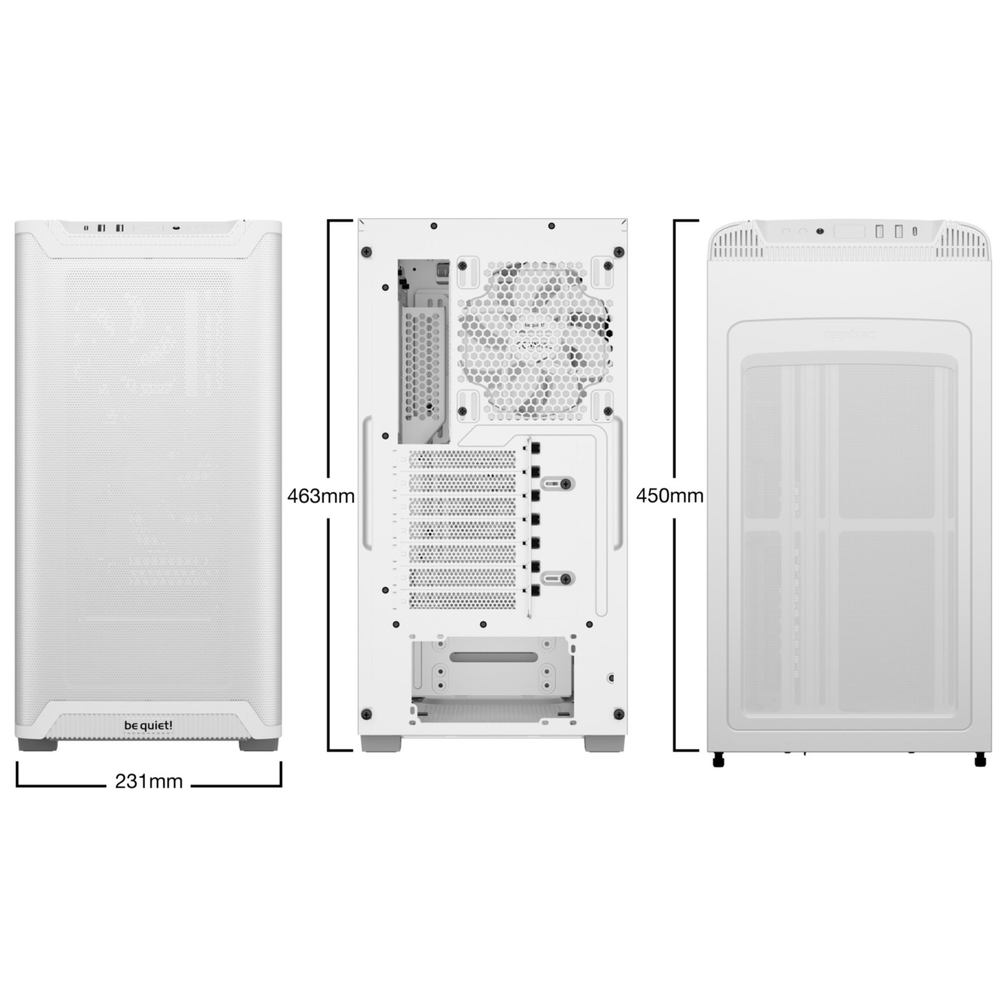 be quiet! Pure Base 501 Airflow Mid-Tower PC Case White (Boxed) — Buy in Cyprus with Fast Delivery