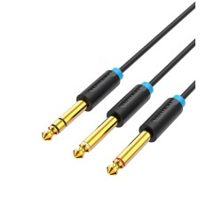 Buy Vention AUDIO - BATBI - 6.3mm M to 2x6.3mm M TRS Cable 3.0m in Cyprus, Nicosia, Limassol, Larnaka, Pafos