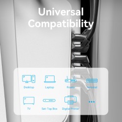 Buy Vention Network Cable - IKLBH - Cat8 SFTP Rotate Right Angle Slim 2.0m Black in Cyprus, Nicosia, Limassol, Larnaka, Pafos